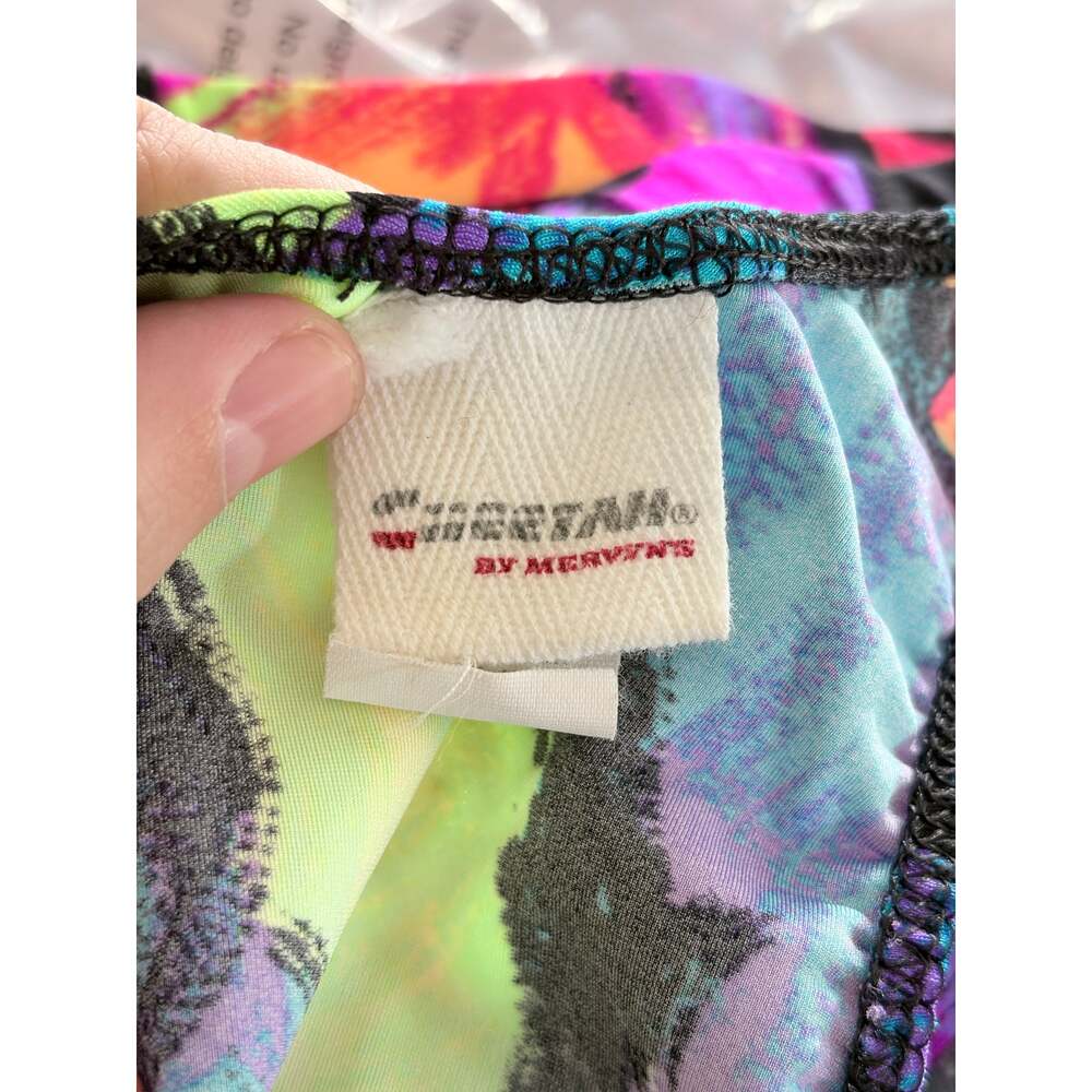 Vintage 80s Workout Top Womens Large, Retro Aerobics Athletic Shirt, Neon - Picture 8 of 8